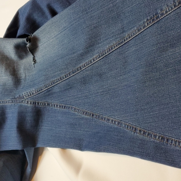 High Waist Denim Flare Pants - Picture 6 of 7